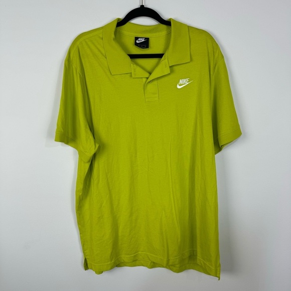 Nike Green Chartreuse Short Sleeve Polo Top - Picture 1 of 3